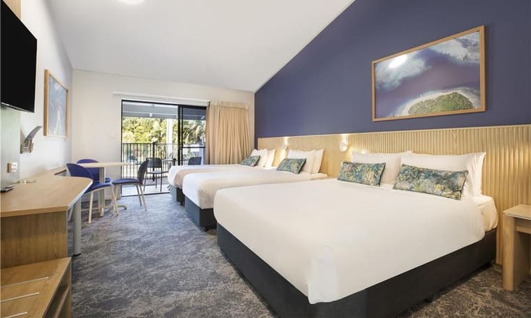 Mission Beach resort, accommodation on Oz East Coast Adventure, 20 Days Brisbane to Cairns