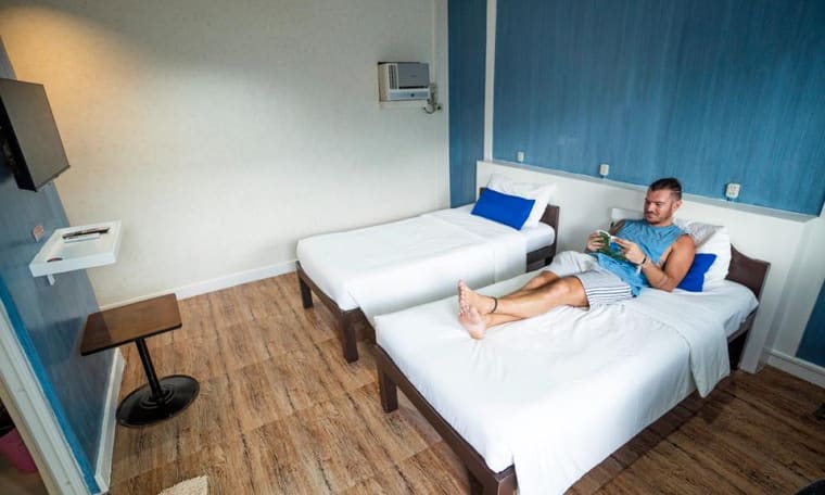 Moalboal hotel, accommodation on Philippines Island Explorer, 13 Days Manila to El Nido