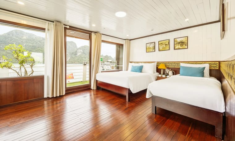 Ha Long Bay overnight boat, accommodation on Vietnam Adventure, 12 Days Hanoi to Ho Chi Minh City